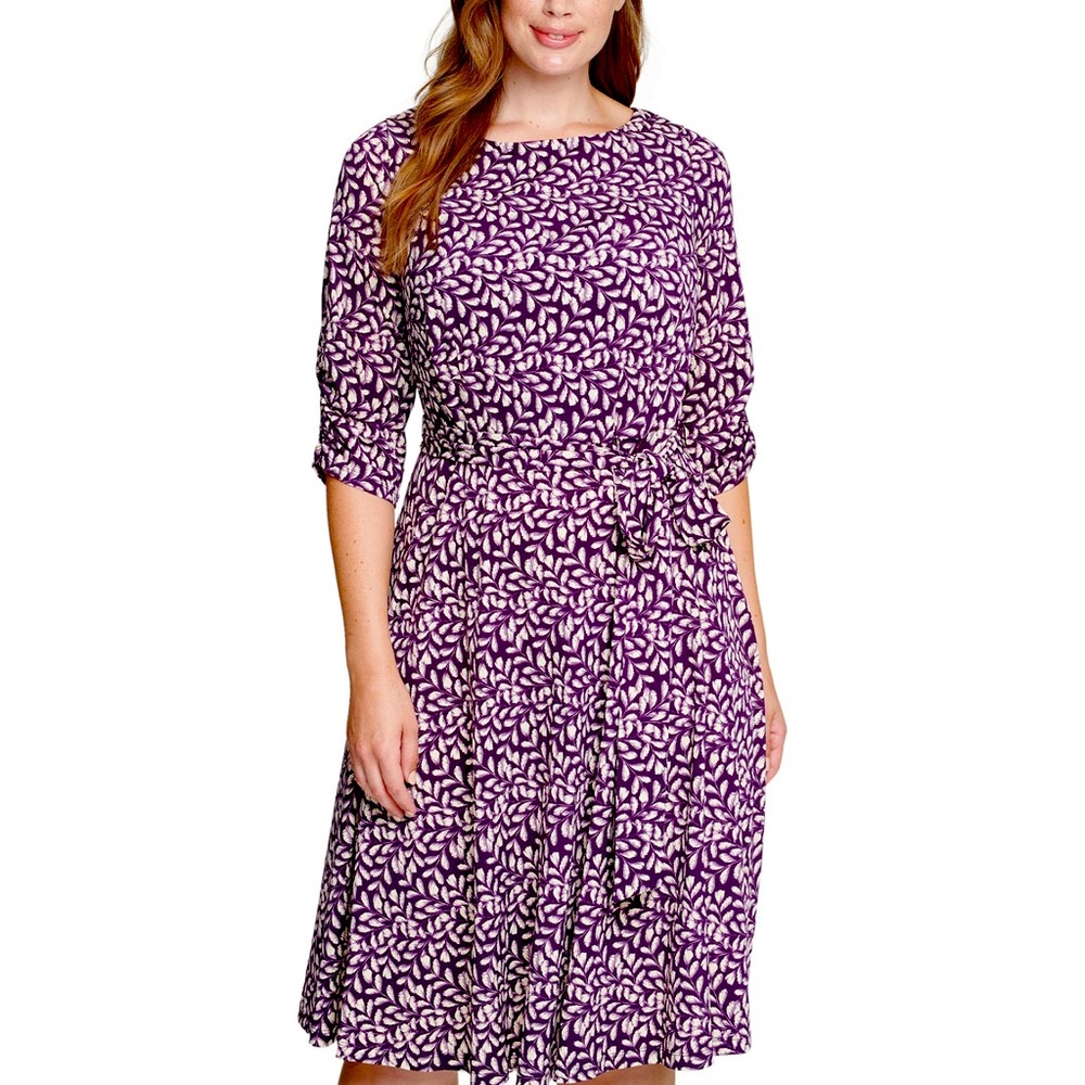 Jessica Howard Plus Size Dress - Eggplant Color